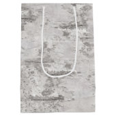 Birch Bark Texture Birthday Medium Cadeauzakje (Achterkant)