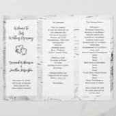 Birch Bark Wedding Ceremony Programma's Gevouwen (Voorkant)