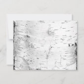 Birch Bark Wedding Hearts Response Kaart (Achterkant)