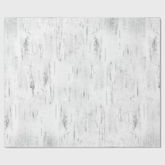 Birch Bark Wit Rustiek Vakantie Gift Cadeaupapier (Vlak)