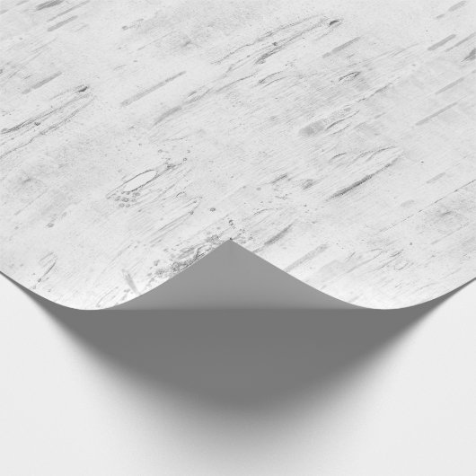 Birch Bark Wit Rustiek Vakantie Gift Cadeaupapier (Hoek)