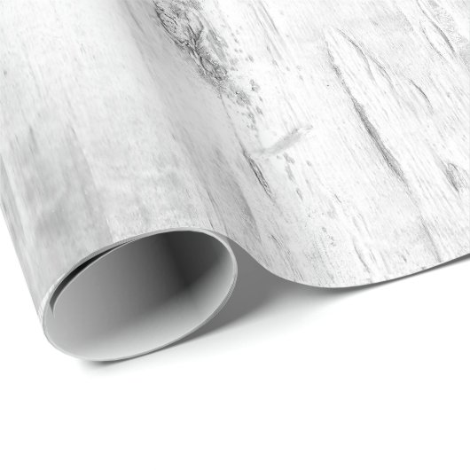 Birch Bark Wit Rustiek Vakantie Gift Cadeaupapier (Rol Hoek)