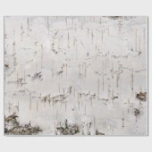 Birch Bark Wit Rustiek Vakantie Gift Cadeaupapier (Vlak)