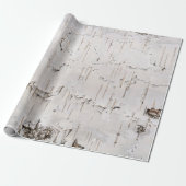 Birch Bark Wit Rustiek Vakantie Gift Cadeaupapier (Uitgerold)