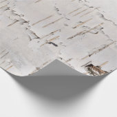 Birch Bark Wit Rustiek Vakantie Gift Cadeaupapier (Hoek)