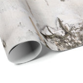 Birch Bark Wit Rustiek Vakantie Gift Cadeaupapier (Rol Hoek)