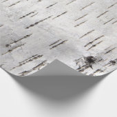Birch Bark Wit Rustiek Vakantie Gift Cadeaupapier (Hoek)