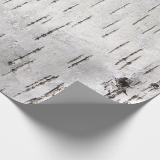 Birch Bark Wit Rustiek Vakantie Gift Cadeaupapier (Hoek)