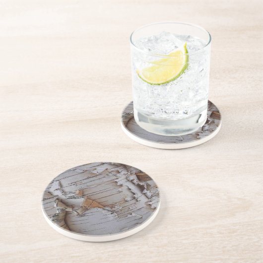 Birch Bark Zandsteen Onderzetter (Zijkant)