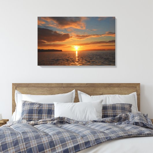Birch Bay Washington Sunset Canvas Afdruk (Insitu (Slaapkamer))