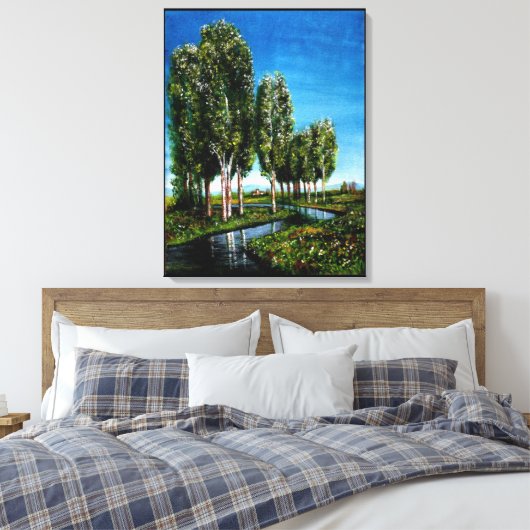 BIRCH BOMEN IN TUSCANY CANVAS AFDRUK (Insitu (Slaapkamer))
