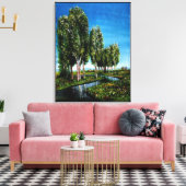 BIRCH BOMEN IN TUSCANY CANVAS AFDRUK (Insitu (Woonkamer))