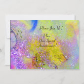 BIRCH-BOMEN IN TUSCANY, gele groene paarse glans Kaart (Achterkant)