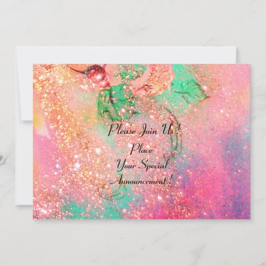 BIRCH-BOMEN IN TUSCANY, groene roze goudsparken Kaart (Achterkant)