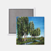 BIRCH BOMEN IN TUSCANY MAGNEET (Voorkant / Achterkant)