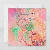 BIRCH-BOMEN IN TUSCANY, roze groene goudsparken Kaart (Achterkant)