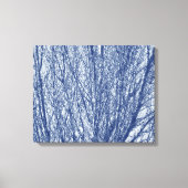 Birch Branches - Cyanotype-effect Canvas Afdruk (Voorkant)