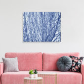 Birch Branches - Cyanotype-effect Canvas Afdruk (Insitu (Woonkamer))