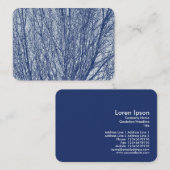 Birch Branches - Cyanotype-effect Visitekaartje (Voorkant / Achterkant)