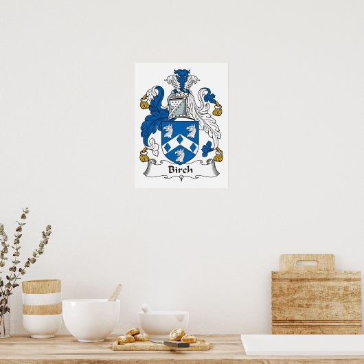Birch Family Crest Poster (Keuken)