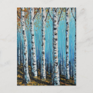 Birch Forest Postcard Feestdagenkaart