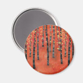 Birch Forest Red Magneet (Voorkant / Achterkant)