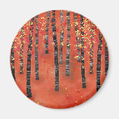 Birch Forest Red Magneet (Voorkant)
