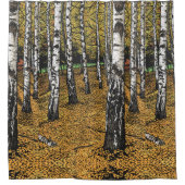 Birch Forest Shower-gordijn Douchegordijn (Voorkant)