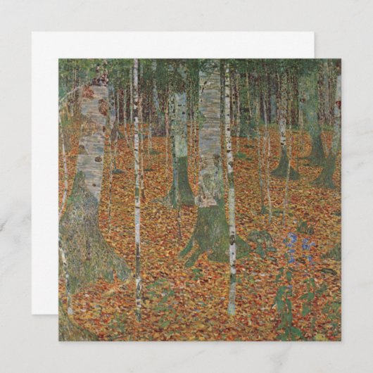 Birch Forest van Gustav Klimt, Art Nouveau (Voorkant / Achterkant)