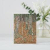 Birch Forest van Gustav Klimt,  Art Nouveau Briefkaart (Staand voorkant)
