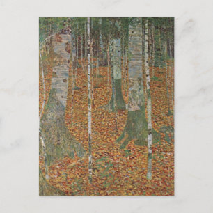 Birch Forest van Gustav Klimt,  Art Nouveau Briefkaart