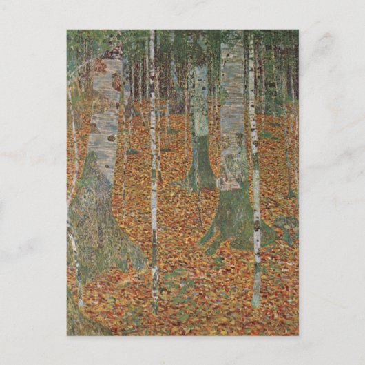 Birch Forest van Gustav Klimt,  Art Nouveau Briefkaart (Voorkant)