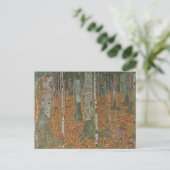 Birch Forest van Gustav Klimt, Art Nouveau Briefkaart (Staand voorkant)