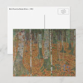 Birch Forest van Gustav Klimt, Art Nouveau Briefkaart (Voorkant / Achterkant)