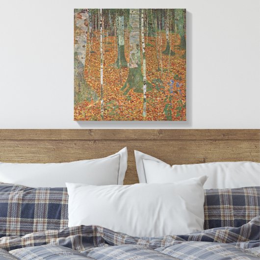 Birch Forest van Gustav Klimt, Art Nouveau Canvas Afdruk (Insitu (Slaapkamer))