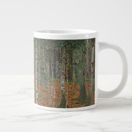 Birch Forest van Gustav Klimt,  Art Nouveau Grote Koffiekop (Rechts)