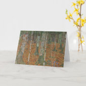Birch Forest van Gustav Klimt,  Art Nouveau Kaart (Gele Bloem)
