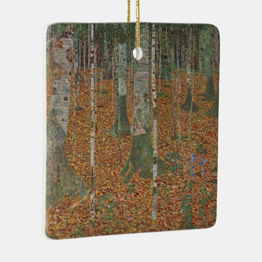 Birch Forest van Gustav Klimt,  Art Nouveau Keramisch Ornament (Rechts)