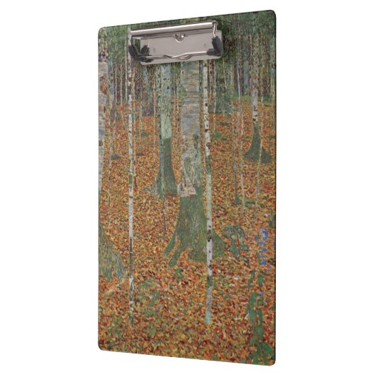 Birch Forest van Gustav Klimt,  Art Nouveau Klembord (Links)