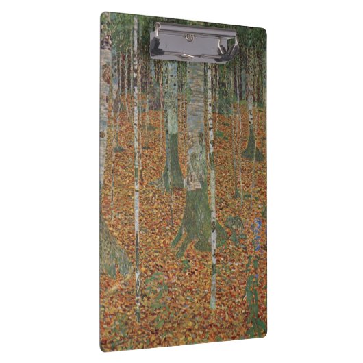 Birch Forest van Gustav Klimt,  Art Nouveau Klembord (Rechts)