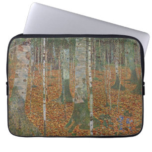 Birch Forest van Gustav Klimt, Art Nouveau Laptop Sleeve