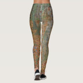 Birch Forest van Gustav Klimt,  Art Nouveau Leggings (Achterkant)