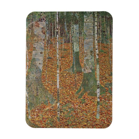 Birch Forest van Gustav Klimt,  Art Nouveau Magneet (Verticaal)