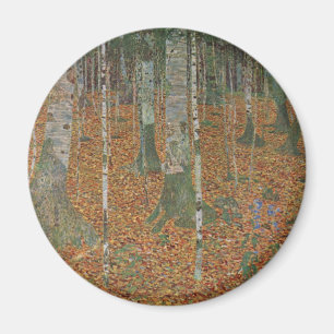 Birch Forest van Gustav Klimt,  Art Nouveau Magneet