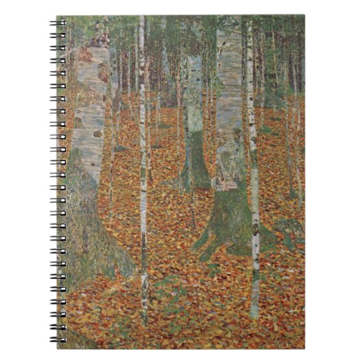 Birch Forest van Gustav Klimt, Art Nouveau Notitieboek (Voorkant)