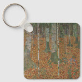 Birch Forest van Gustav Klimt,  Art Nouveau Sleutelhanger (Voorkant)