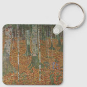 Birch Forest van Gustav Klimt,  Art Nouveau Sleutelhanger (Achterkant)