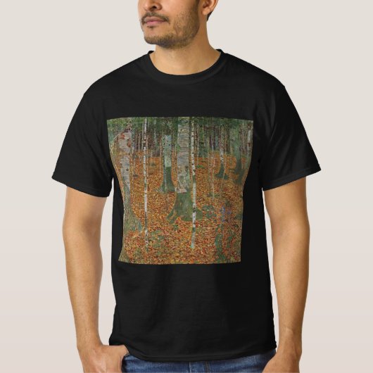 Birch Forest van Gustav Klimt,  Art Nouveau T-shirt (Voorkant)