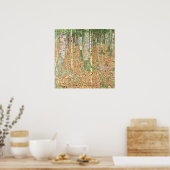 Birch Forest van Gustav Klimt Poster (Keuken)