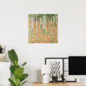 Birch Forest van Gustav Klimt Poster (Thuiskantoor)
